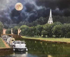 リアリズム　人気画家　中司満夫  夏草の原　6P 洋画　油彩画　写実画 中司満夫 夏草の原 6P 洋画 油彩画 写実画 中司 満夫